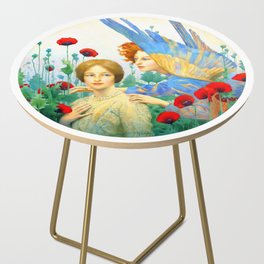 The Message Thomas cooper gotch ,fairy faerie book fantasy,Red Poppy Side Table