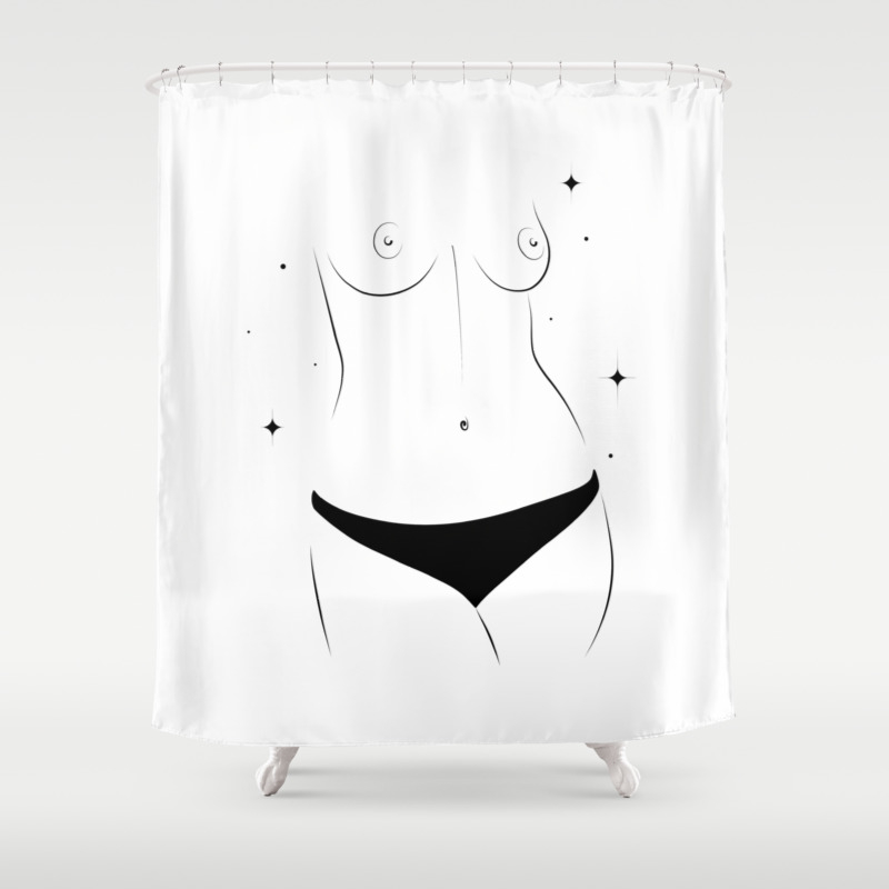 Beautiful female body Shower Curtain by Trisha x Tattoo | Society6