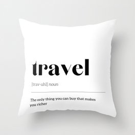 Wall Print | Travel definition Throw Pillow