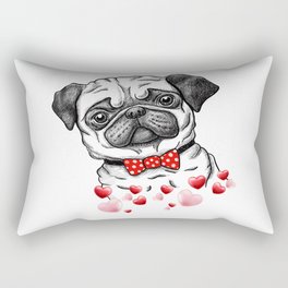 I love my Pug Dog Rectangular Pillow