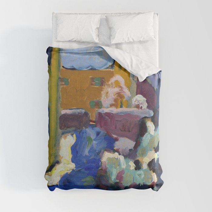 Wassily Kandinsky  Cemetery and rectory in Kochel  Duvet Cover