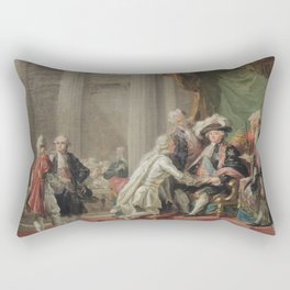 A Knight Received by the County of Provence, 1788, by Adelaide Labille-Guiard Rectangular Pillow