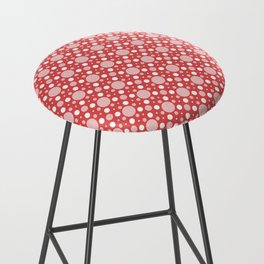 Red background with Big White Polka Dots Bar Stool
