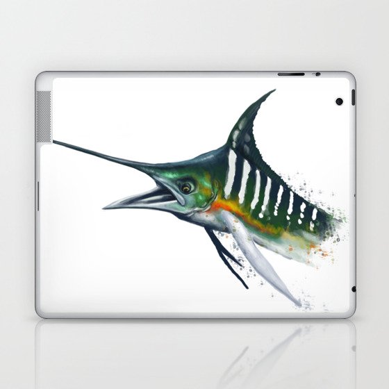 striped marlin Laptop & iPad Skin