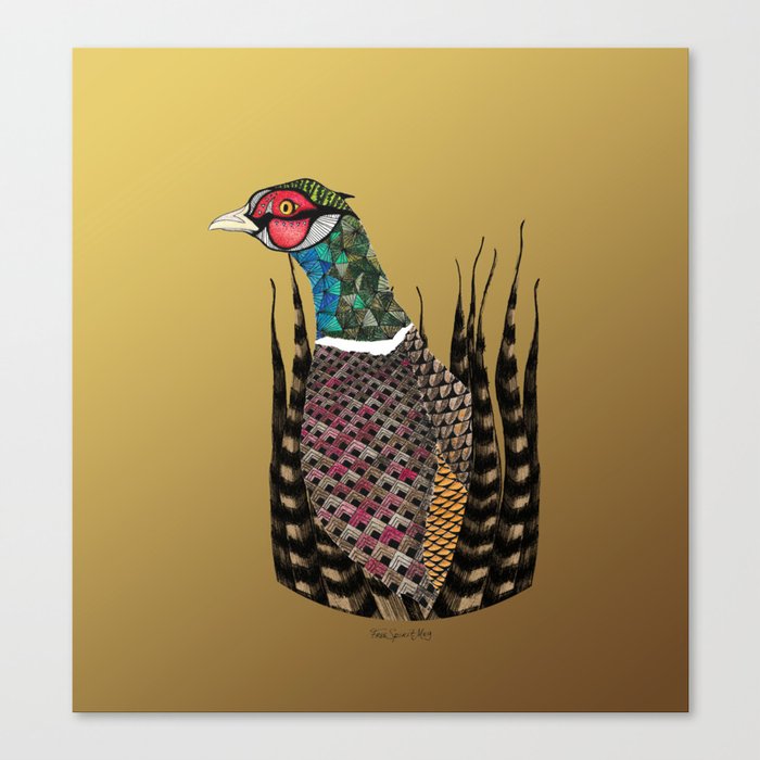 Pheasant Totem Canvas Print