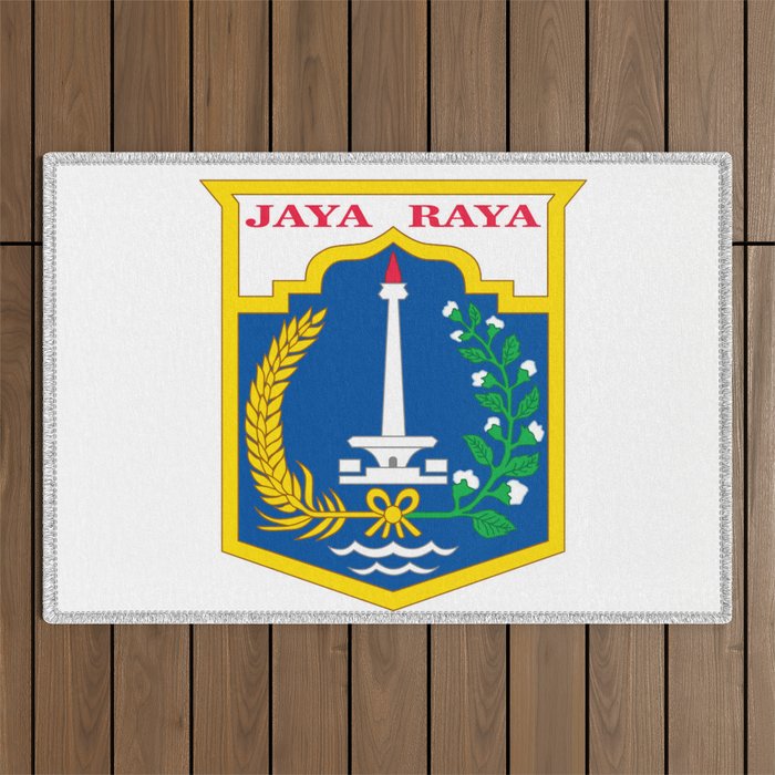 flag of jakarta or Djakarta Outdoor Rug