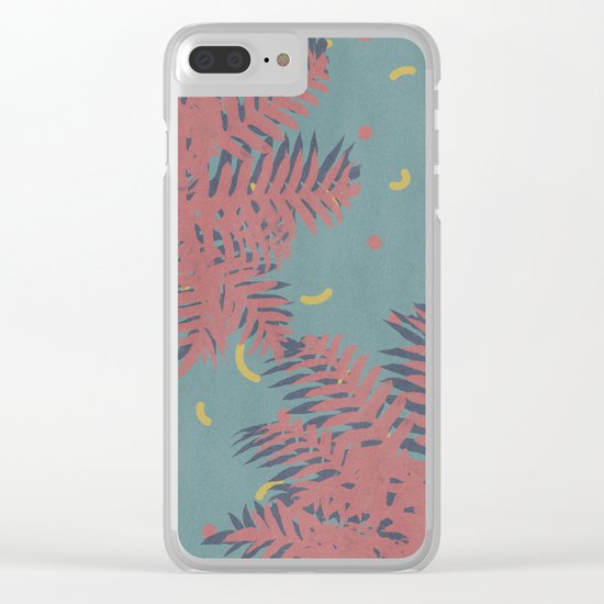 palm tree Clear iPhone Case