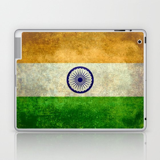 Flag of India - Grungy Vintage Laptop & iPad Skin