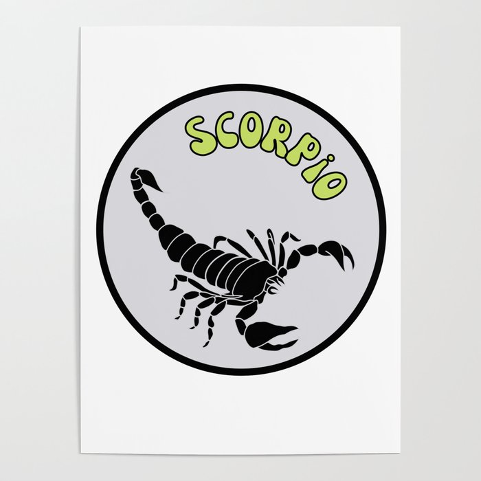 Scorpio Scorpion Zodiac Sign Astrology  Poster