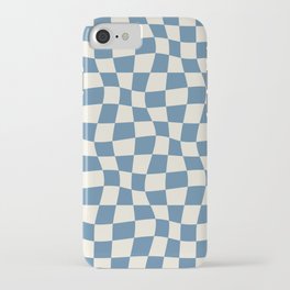 y2k checkerboard_ashy blue iPhone Case