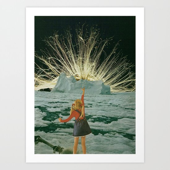golden hair Art Print