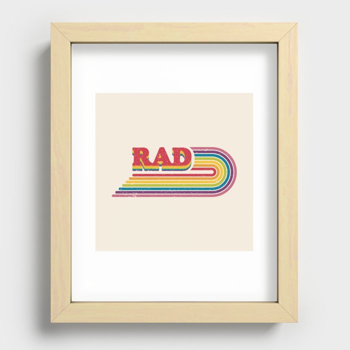 Rad Rainbow Recessed Framed Print