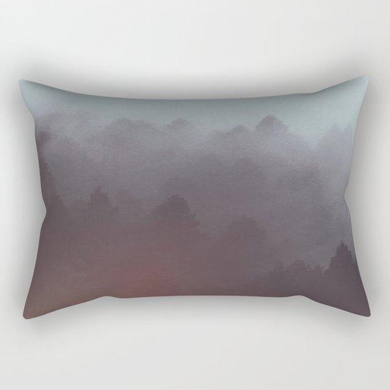 Watercolor Fog Rectangular Pillow