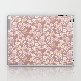 Pastel Autumn Flowers on Pink Brown Laptop & iPad Skin