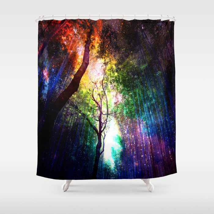 Rainbow Rain Shower Curtain By Haroulita Society6