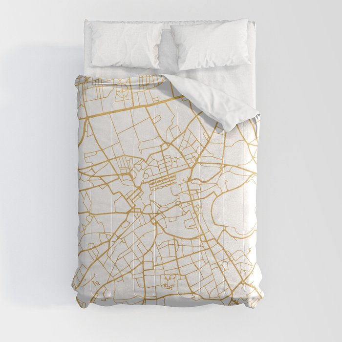 EDINBURGH SCOTLAND CITY STREET MAP ART Comforter