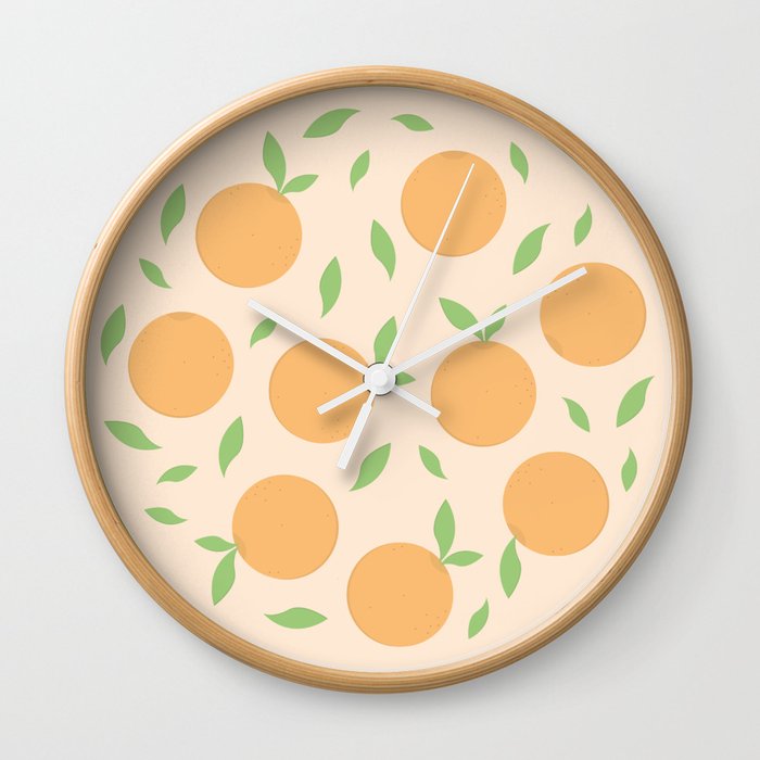 Fresh Oranges Wall Clock