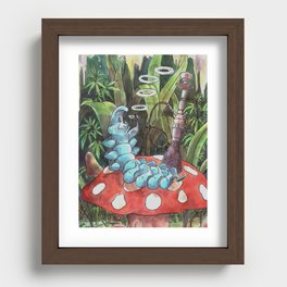 Psychedelic Hookah-Smoking Caterpillar Recessed Framed Print