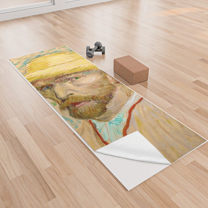 Vincent van Gogh "Self-Portrait with Straw Hat" (2) Yoga Towel