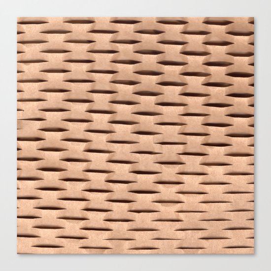 Brown Kraft Paper Weave Texture Canvas Print