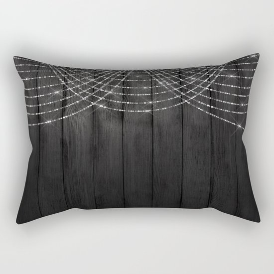 Fairy Lights on Wood 03 Rectangular Pillow