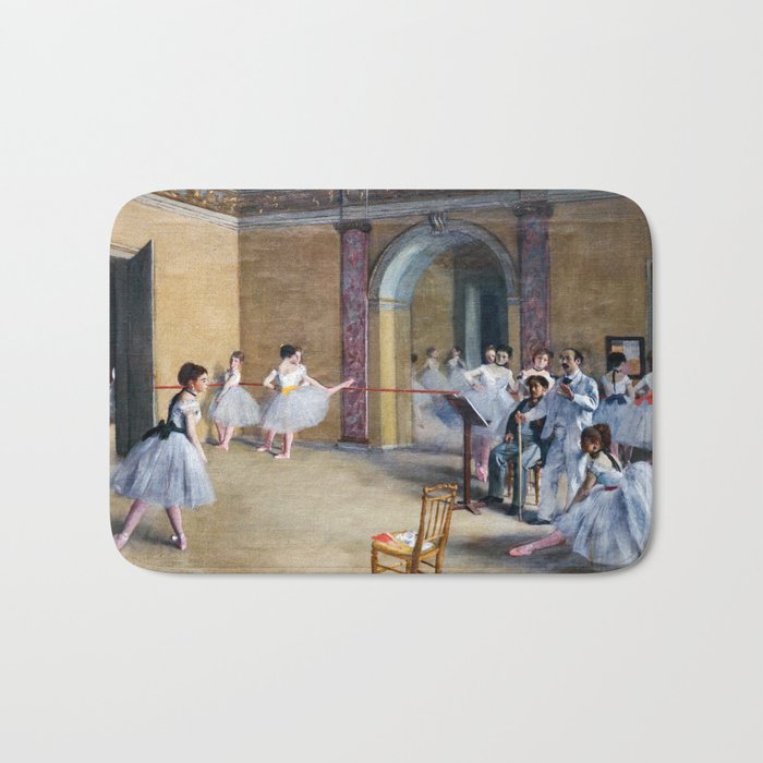 Edgar Degas - The Dance Foyer at the Opera on the rue Le Peletier Bath Mat