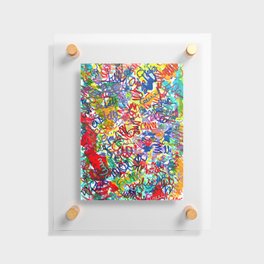Urban Graffiti Pattern Art Made With Ink and Pen Floating Acrylic Print
