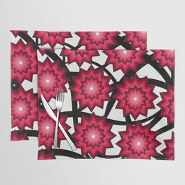 Red Trippy Star Pattern Placemat
