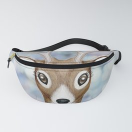 white-tailed deer woodland animal portrait Fanny Pack
