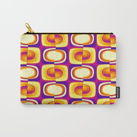 retro pattern yellow,purple,orange Carry-All Pouch