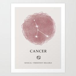 Cancer Blush Pink #6 Art Print