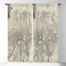 Moscow - 1745 vintage pictorial map Blackout Curtain