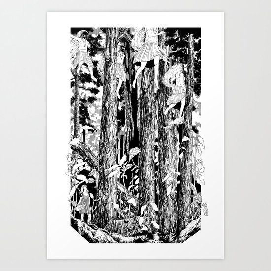 'The trees stir with noises of women who have lost themselves' Art Print