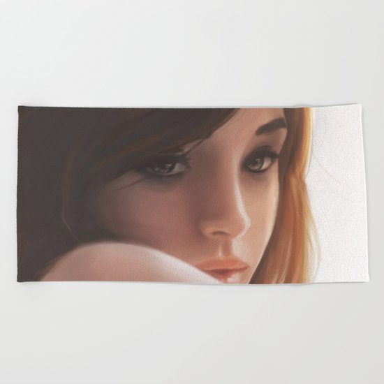 A girl Beach Towel