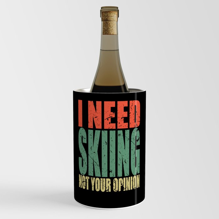 Skiing Saying funny Wine Chiller