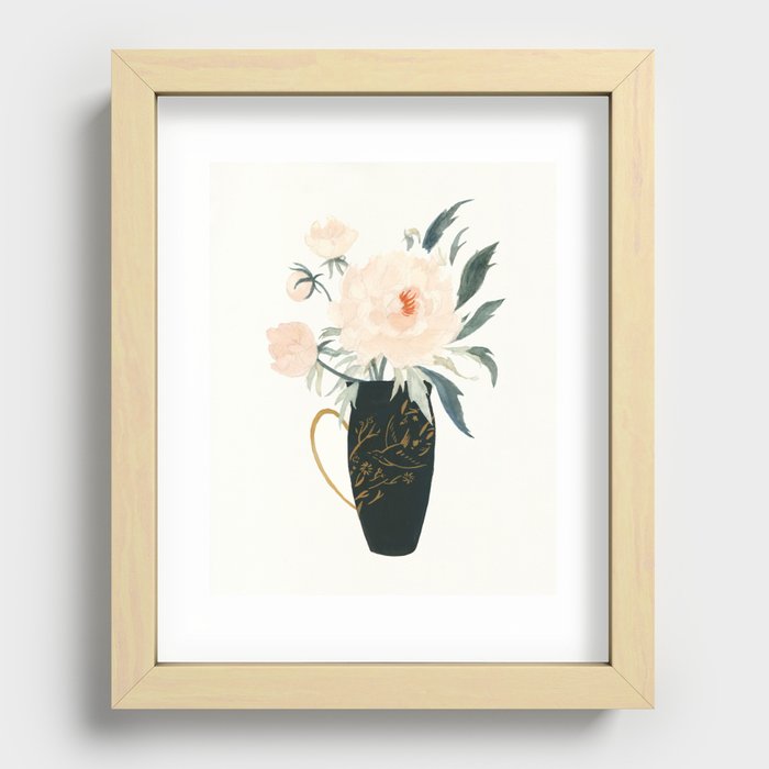 The Emperor's Peonies Recessed Framed Print