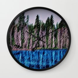 Church Pond White Mountains, New Hampshire Landscape Painting by Jeanpaul Ferro Wall Clock