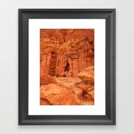 Girl and the Red Rocks Framed Art Print