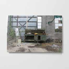 The Bench Metal Print | Personalphotography, Color, Photo, Abandonedplaces, Urbex, Cabinet, Green, Abandoned, Workbench 