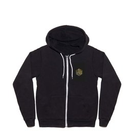 Gold Icosahedron Full Zip Hoodie