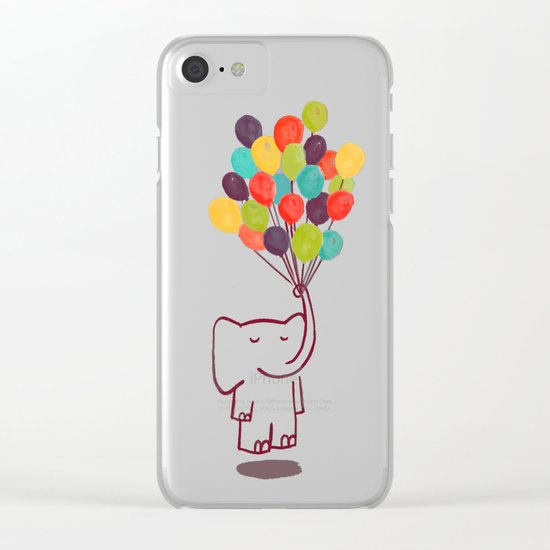Flying Elephant Clear iPhone Case
