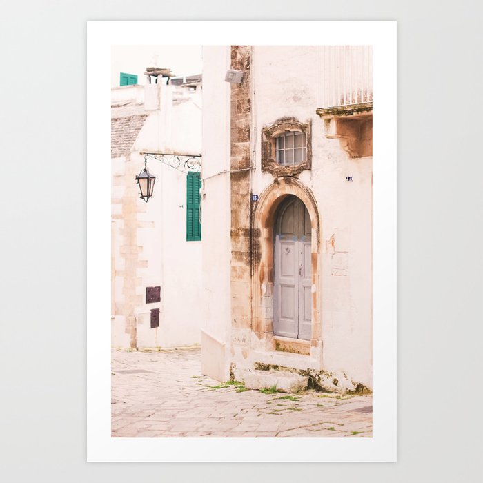 407. Old Little Street, Ostuni, Puglia, Italy Art Print