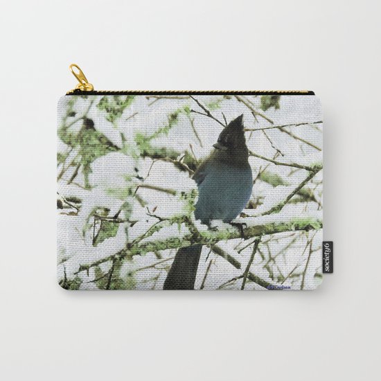 Steller's Jay in the Snow Carry-All Pouch
