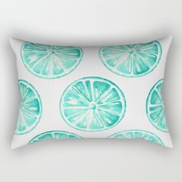 Turquoise Citrus Rectangular Pillow