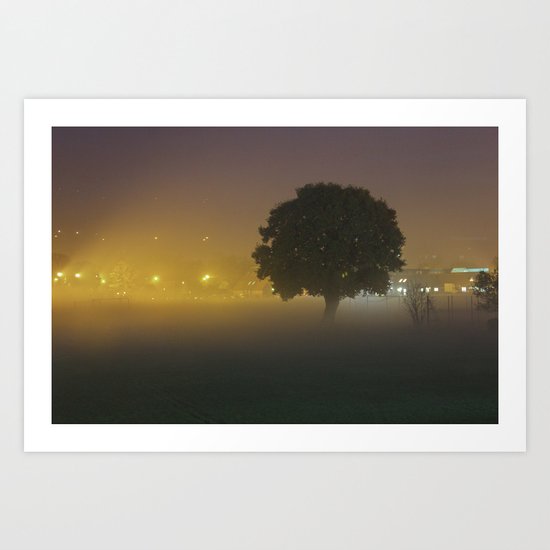 Tree in the Fog Art Print