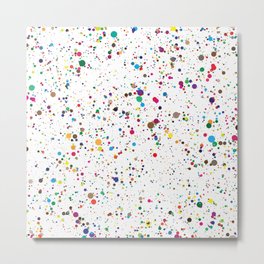 Confetti Paint Splatter Metal Print | Popart, Acrylic, Ink, Confetti, Oil, Painting, Paint, Splatter, Multicolor, Droplets 