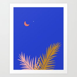 Plant Under The Moon Art Print