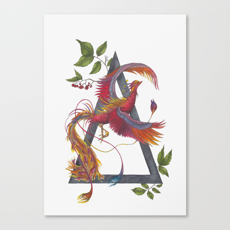 Phoenix Rising The Alchemy Of Fire Canvas Print By Heydaydesign