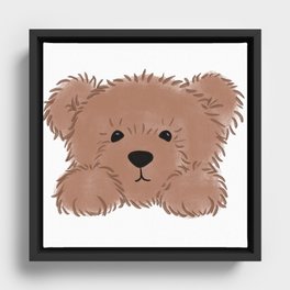 Watercolor Bear Framed Canvas