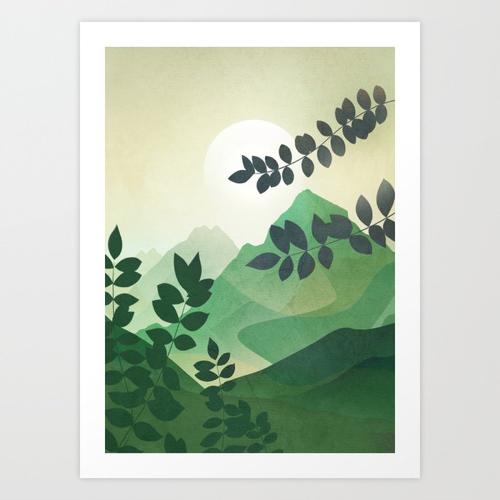 Green Mountains Art Print